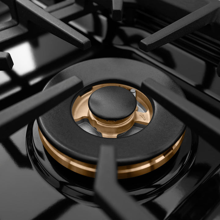 ZLINE 30 in. 4.2 cu. ft. Paramount Dual Fuel Range with 4 Burner DuoPro™ Cooktop and Electric Convection Oven in Satin Stainless Steel with Black Matte Door (PSDRS-BLM-30)