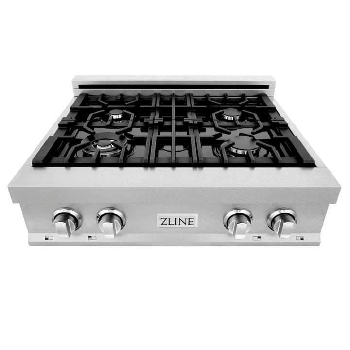 ZLINE 30 in. Legacy Gas Rangetop with 4 Burners and Porcelain Cooktop in Satin Stainless Steel (RTS-30)