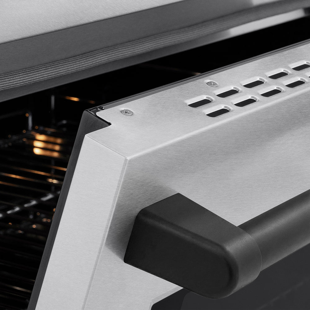 ZLINE Autograph Edition 24 in. 3.2 cu. ft. Paramount Induction Range with 3 Element Cooktop and Electric Convection Oven in Satin Stainless Steel with Matte Black Accents (SINRSZ-24-MB)