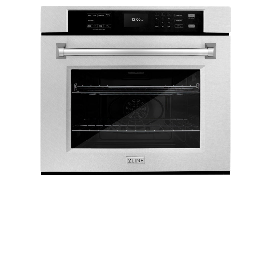 ZLINE 30 in. Professional True Convection Single Wall Oven with Air Fry and Self Clean in Satin Stainless Steel, Open Box-Excellent Condition