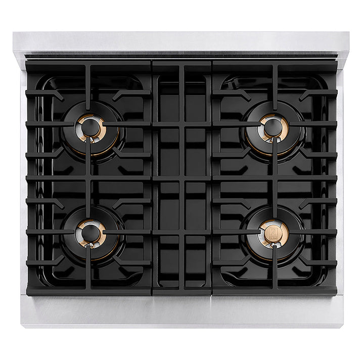 ZLINE 30 in. Paramount Gas Rangetop with 4 Burner DuoPro™ Cooktop in Satin Stainless Steel, Open Box-Excellent Condition