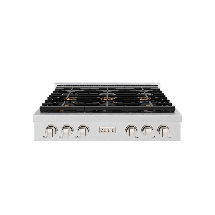 ZLINE Paramount Gas Rangetops with 6 and 8 Burner DuoPro™ Cooktops,  Stainless Steel Finish.