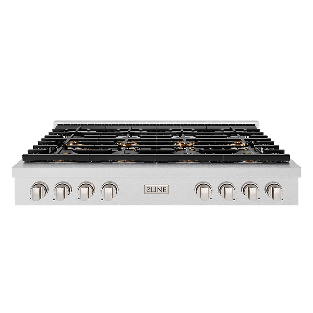 ZLINE 48 in. Paramount Gas Rangetop with 8 Burner DuoPro™ Cooktop in Satin Stainless Steel, Open Box-Excellent Condition