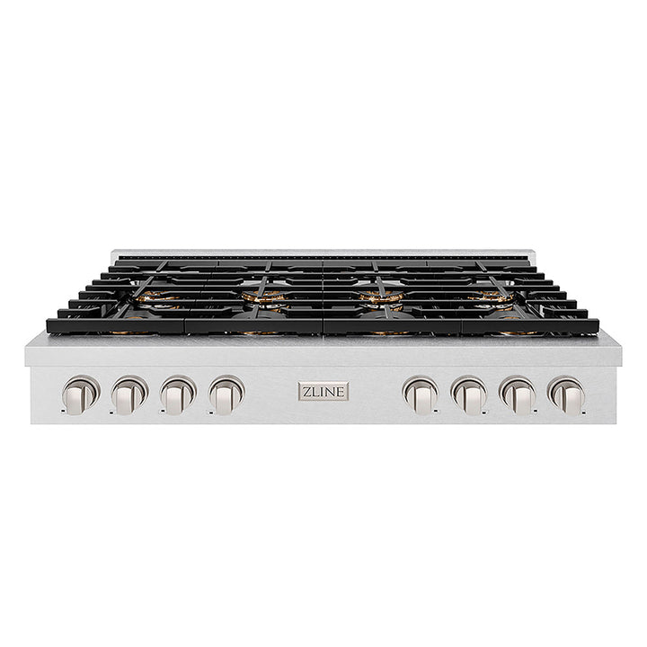 ZLINE 48 in. Paramount Gas Rangetop with 8 Burner DuoPro™ Cooktop in Satin Stainless Steel, Open Box-Excellent Condition