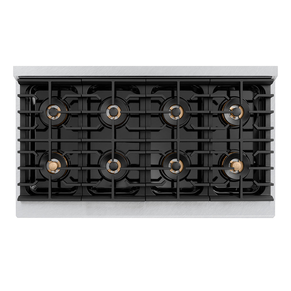ZLINE 48 in. Paramount Gas Rangetop with 8 Burner DuoPro™ Cooktop in Satin Stainless Steel (PSRTS-48)