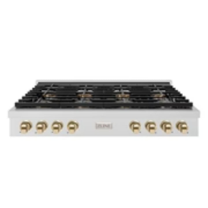 ZLINE Autograph Edition 36" and 48" Paramount Dual Fuel Ranges with Polished Gold Accents