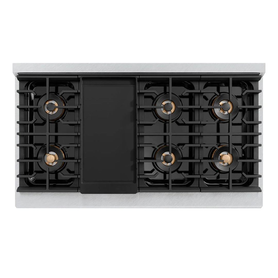 ZLINE Paramount Gas Rangetop with 6 and 8 Burner DuoPro™ Cooktops in Black Stainless Steel