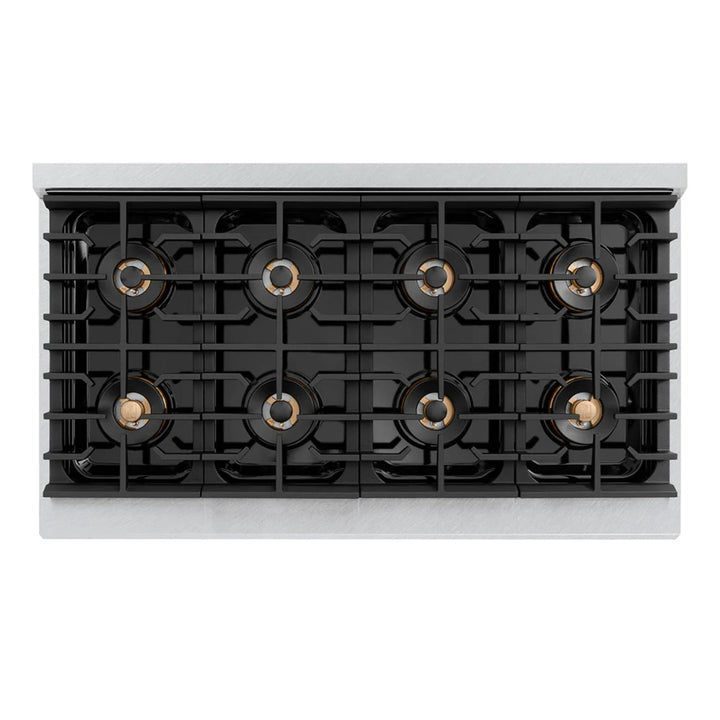 ZLINE Autograph Edition 36" Classic Gas Rangetop with 6 Burner DuoPro™ Cooktop in Stainless Steel and Polished Gold Accents