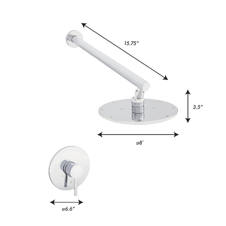 ZLINE El Dorado Rainfall Shower Faucet in Chrome (ELD-SHF-CH)