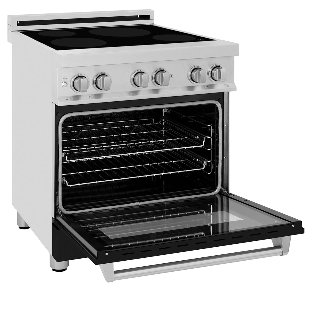 ZLINE 30" 4.0 cu. ft. Induction Range with a 4 Element Stove and Electric Oven in Black Matte, RAIND-BLM-30