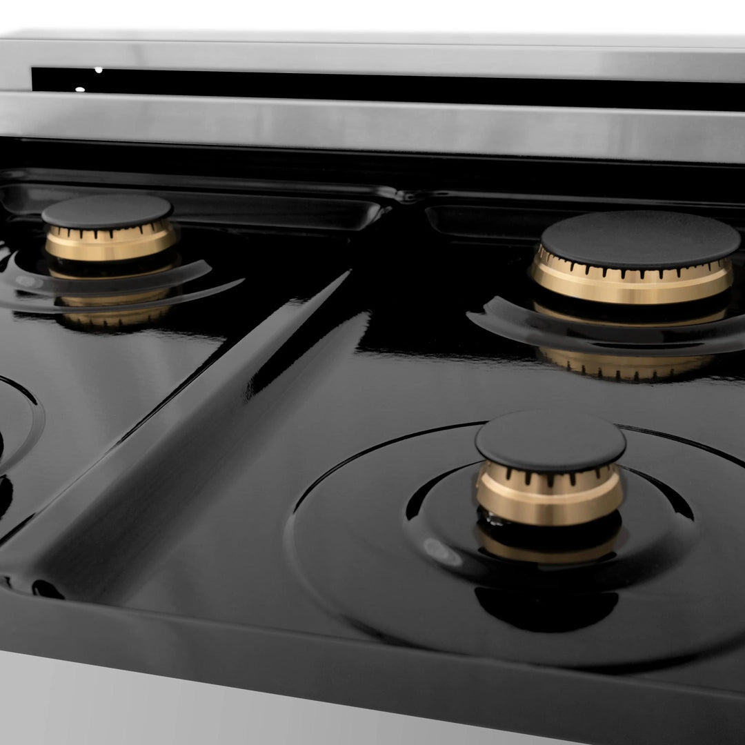 ZLINE Legacy Dual Fuel Range with Brass Burners – 24", 30", 36", and 48"