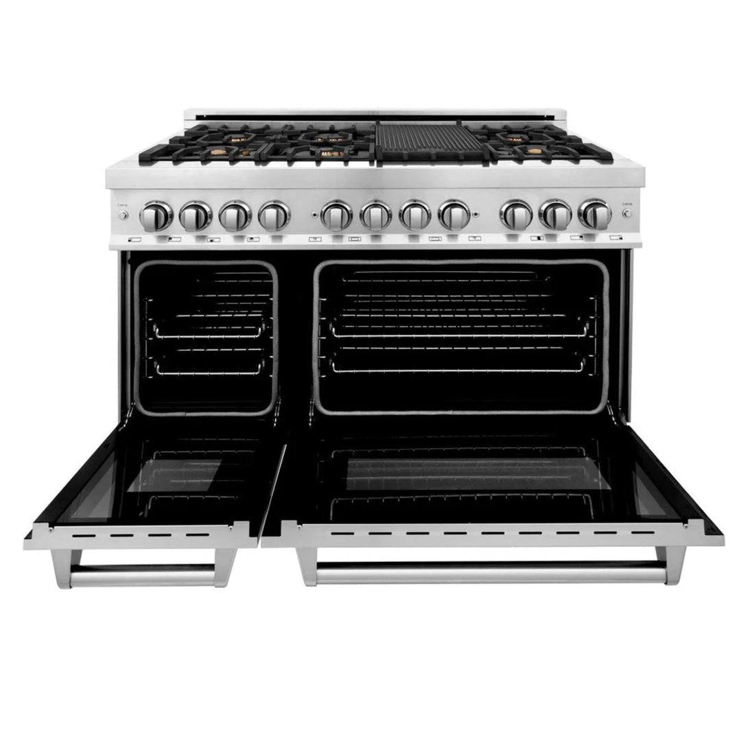 ZLINE Legacy Dual Fuel Range with Brass Burners and Griddle – 30", 36", and 48"