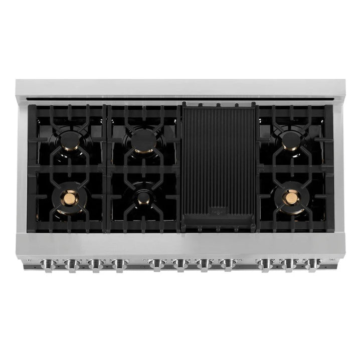 ZLINE Legacy Dual Fuel Range with Brass Burners and Griddle – 30", 36", and 48"
