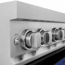 ZLINE 36" 4 Element Stove &amp; Oven In Blue Gloss Induction Range