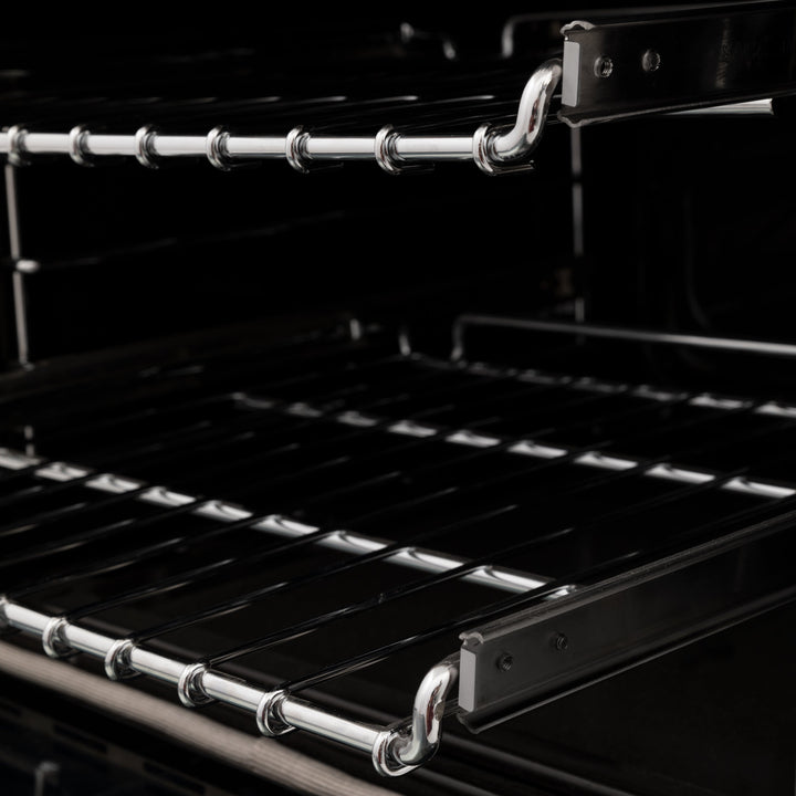 ZLINE 60 in. 7.4 cu. ft. Legacy Dual Fuel Range with 9 Burner Gas Cooktop and 2 Electric Convection Ovens in Stainless Steel, Open Box-Excellent Condition