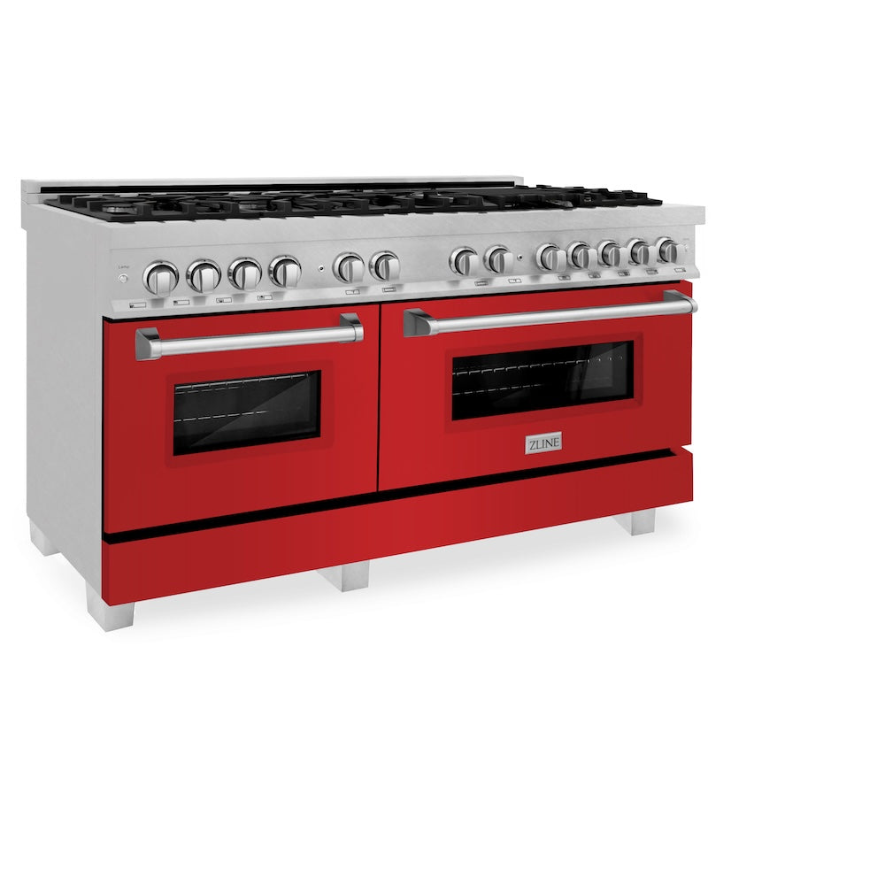 ZLINE 60 in. 7.4 cu. ft. Legacy Dual Fuel Range with 9 Burner Gas Cook ...