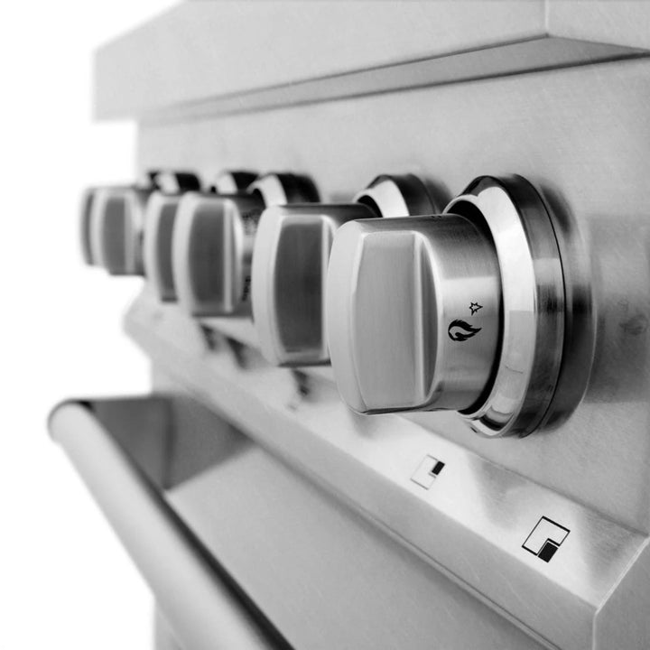 ZLINE Legacy Dual Fuel Ranges in Satin Stainless Steel with Brass Burners &amp; Griddle – 30", 36", &amp; 48"