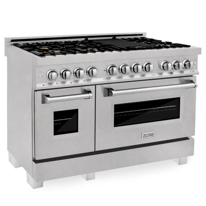 ZLINE Legacy Dual Fuel Ranges in Satin Stainless Steel with Brass Burners &amp; Griddle – 30", 36", &amp; 48"