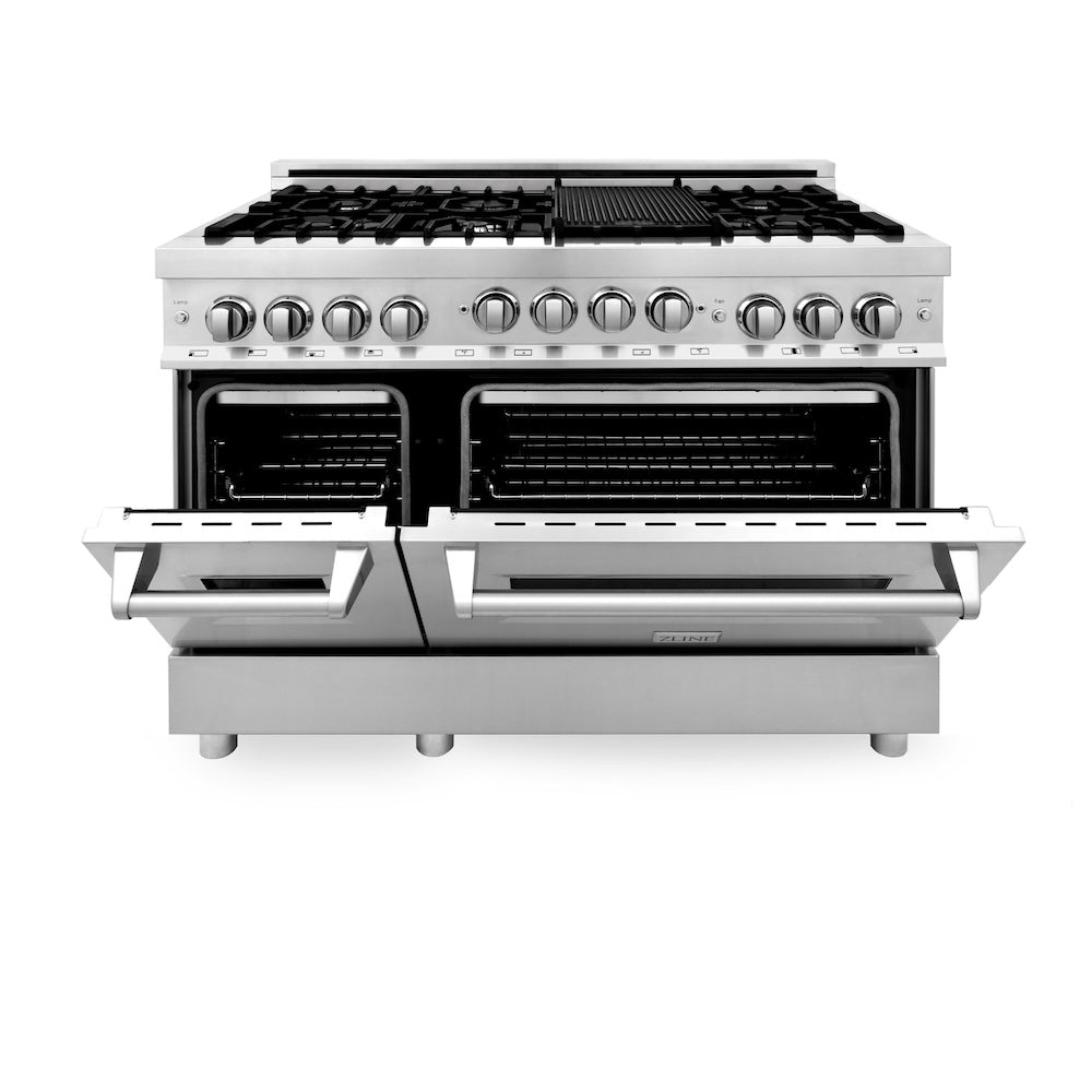 ZLINE 48 in. 6.0 cu. ft. Range with Natural Gas Stove and Natural Gas Oven in Stainless Steel, Open Box-Excellent Condition