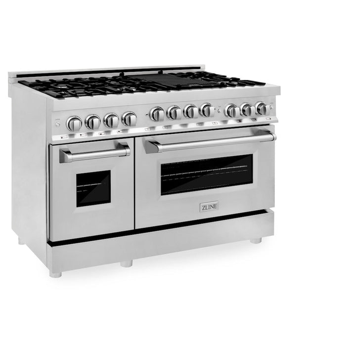 ZLINE 48 in. 6.0 cu. ft. Range with Natural Gas Stove and Natural Gas Oven in Stainless Steel, Open Box-Excellent Condition