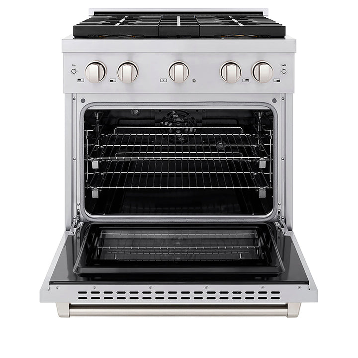 ZLINE 30 in. 4.2 cu. ft. Paramount Dual Fuel Range with 4 Burner DuoPro™ Cooktop and Electric Convection Oven in Stainless Steel, Open Box-Excellent Condition