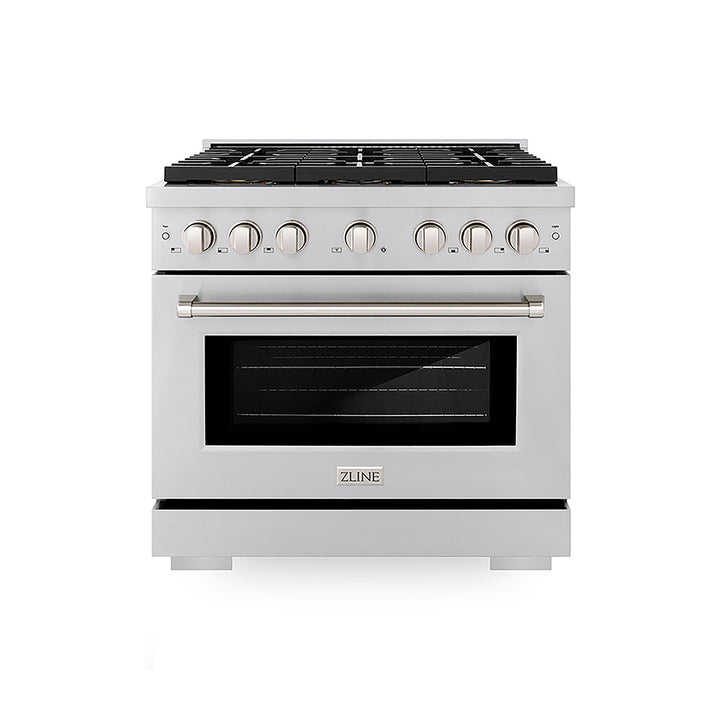 ZLINE 36 in. 5.2 cu. ft. Paramount Dual Fuel Range with 6 Burner DuoPro™ Cooktop and Electric Convection Oven in Stainless Steel, Open Box-Excellent Condition