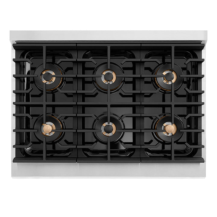 ZLINE 36 in. 5.2 cu. ft. Paramount Dual Fuel Range with 6 Burner DuoPro™ Cooktop and Electric Convection Oven in Stainless Steel, Open Box-Excellent Condition