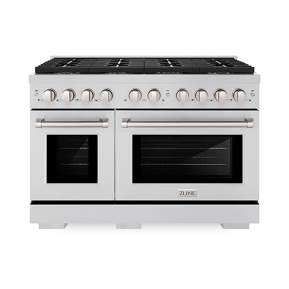 ZLINE 48 in. 6.7 cu. ft. Paramount Dual Fuel Range with 8 Burner DuoPro™ Cooktop and Dual Ovens in Stainless Steel, Open Box-Excellent Condition
