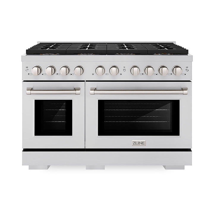 ZLINE 48 in. 6.7 cu. ft. Paramount Dual Fuel Range with 8 Burner DuoPro™ Cooktop and Dual Ovens in Stainless Steel, Open Box-Excellent Condition