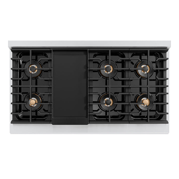 ZLINE 48 in. 6.7 cu. ft. Paramount Dual Fuel Range with 8 Burner DuoPro™ Cooktop and Dual Ovens in Stainless Steel, Open Box-Excellent Condition