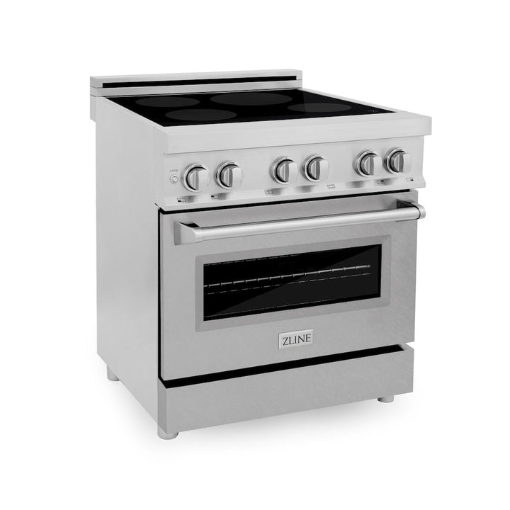 ZLINE 30 in. 4.0 cu. ft. Legacy Induction Range with 4 Element Cooktop and Electric Oven in Satin Stainless Steel, Open Box-Excellent Condition