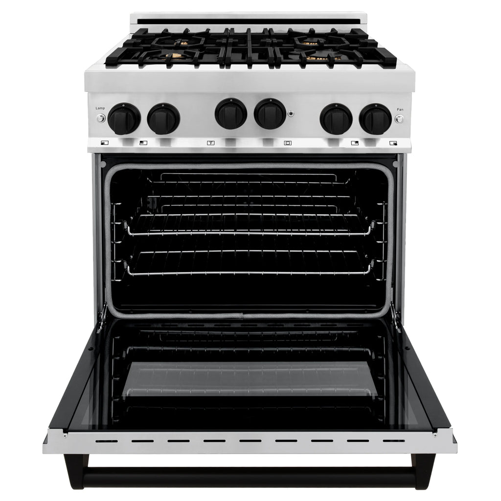 ZLINE 30" 3 Piece Stainless Fuel Range w/ Range Hood &amp; Dishwasher