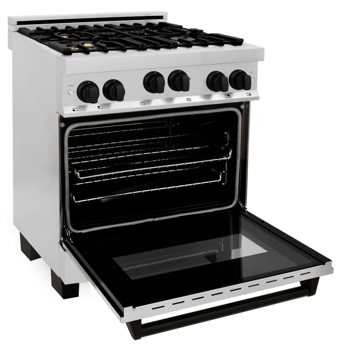ZLINE 30" 3 Piece Stainless Fuel Range w/ Range Hood &amp; Dishwasher