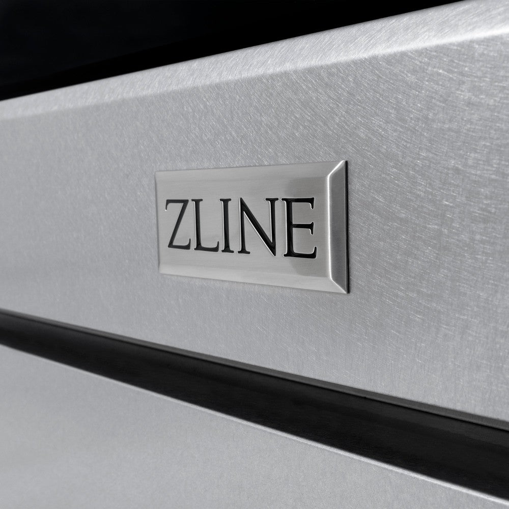 ZLINE 30" 4.2 cu. ft. Paramount Dual Fuel Range with 4 Burners in DuraSnow® Stainless Steel, SDRS-30