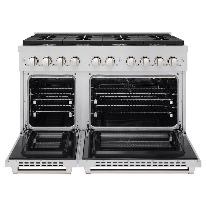 ZLINE Paramount 48” Gas Range with Convection Oven and 8 Burners in Stainless Steel, SGR48