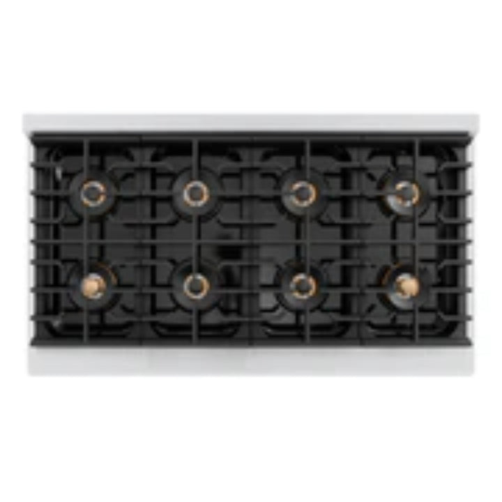 ZLINE Autograph Edition 48" &amp; 36" Paramount Gas Ranges with  Cooktop and Dual Ovens in White Matte Doors