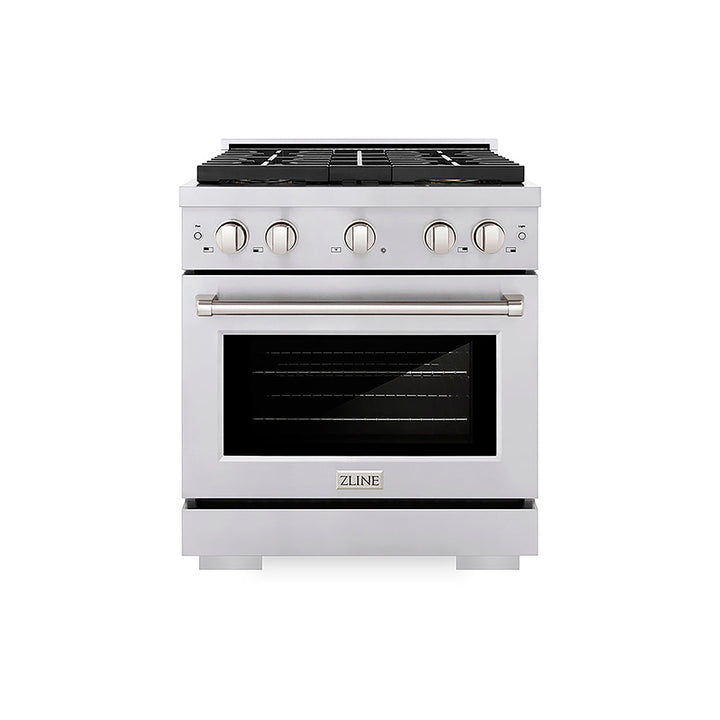 ZLINE 30 in. 4.2 cu. ft. Paramount Gas Range with 4 Burner DuoPro™ Cooktop and Convection Gas Oven in Stainless Steel, Open Box-Excellent Condition