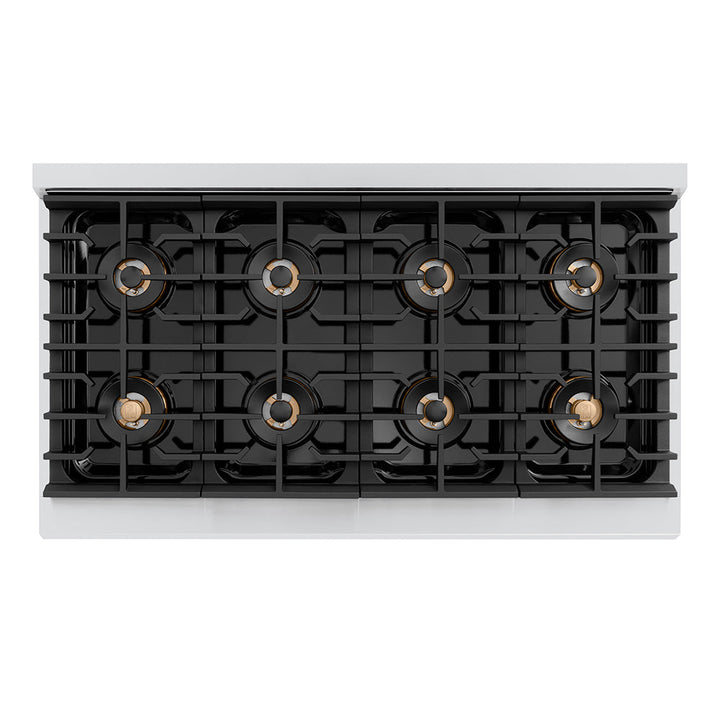 ZLINE 48 in. 6.7 cu. ft. Paramount Gas Range with 8 Burner DuoPro™ Cooktop and Dual Ovens in Stainless Steel (PSGR48)