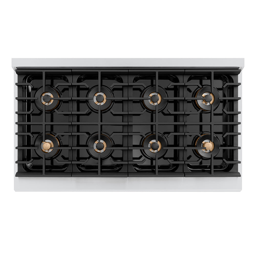 ZLINE 48 in. 6.7 cu. ft. Paramount Gas Range with 8 Burner DuoPro™ Cooktop and Dual Ovens in Stainless Steel, Open Box-Excellent Condition
