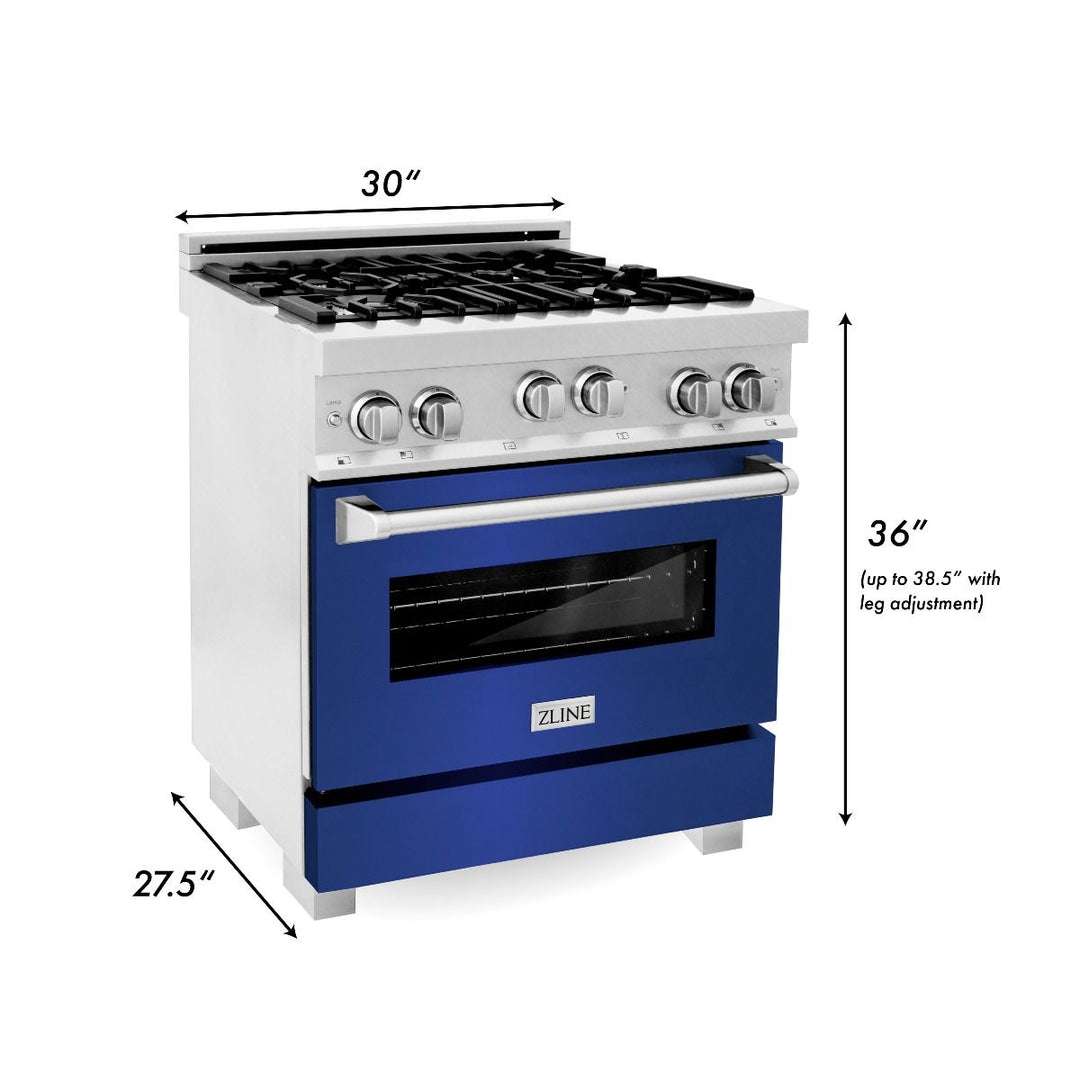 ZLINE 30" 4.0 cu. ft. Range Gas Stove Oven in DuraSnow Stainless Steel