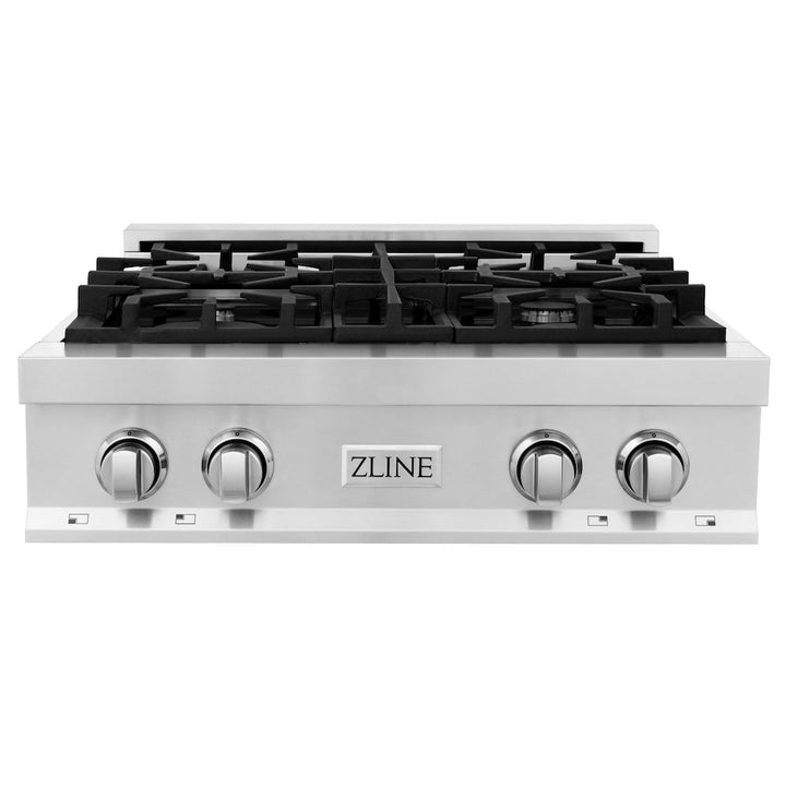 ZLINE 30 in. Legacy Gas Rangetop with 4 Burners and Porcelain Cooktop in Stainless Steel, Open Box-Excellent Condition