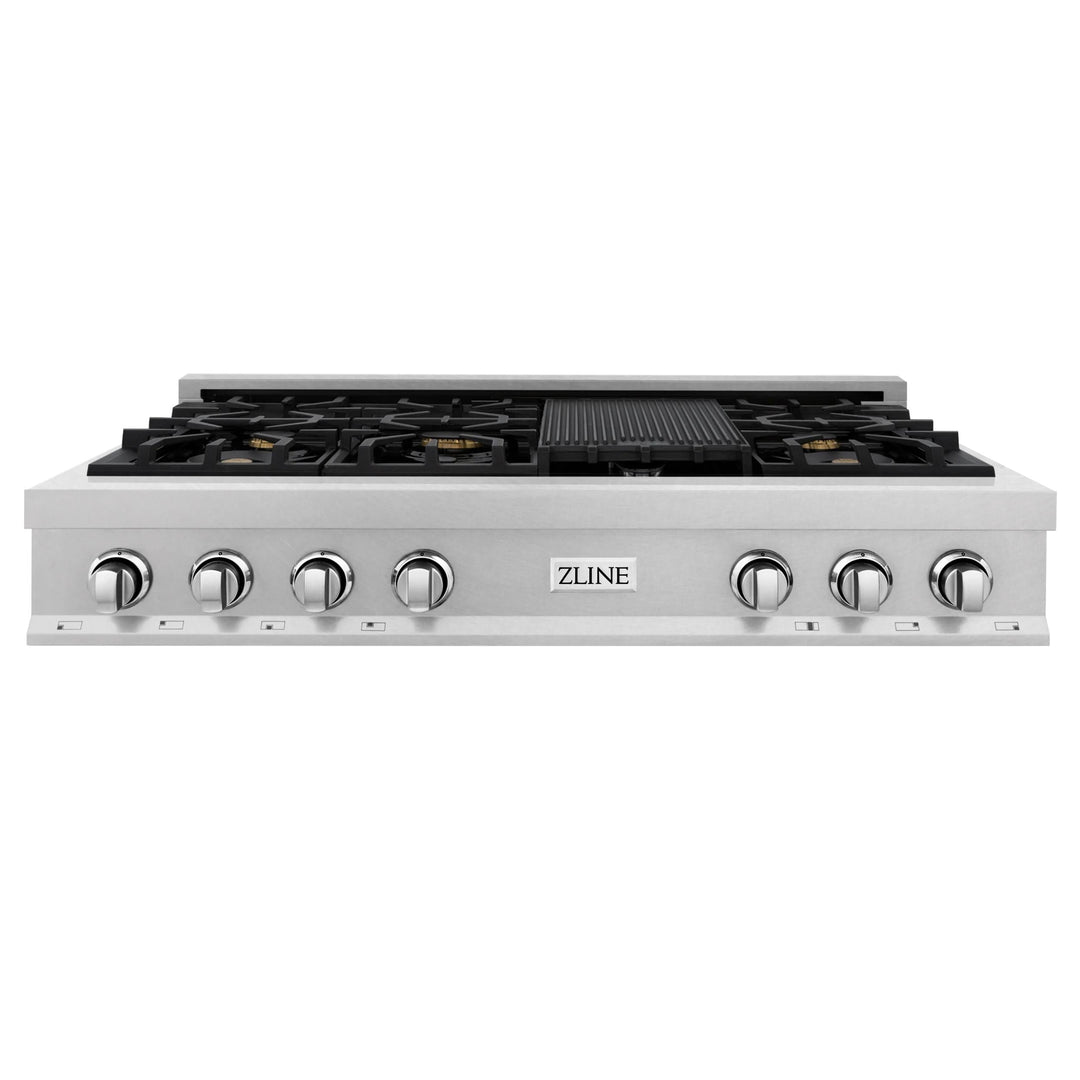 ZLINE Legacy Gas Rangetops in Satin Stainless Steel with Brass Burners – 30", 36", &amp; 48"
