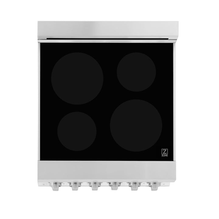 ZLINE 24 in. 2.8 cu. ft. Legacy Induction Range with 4 Element Cooktop and Electric Convection Oven in Stainless Steel, Open Box-Excellent Condition
