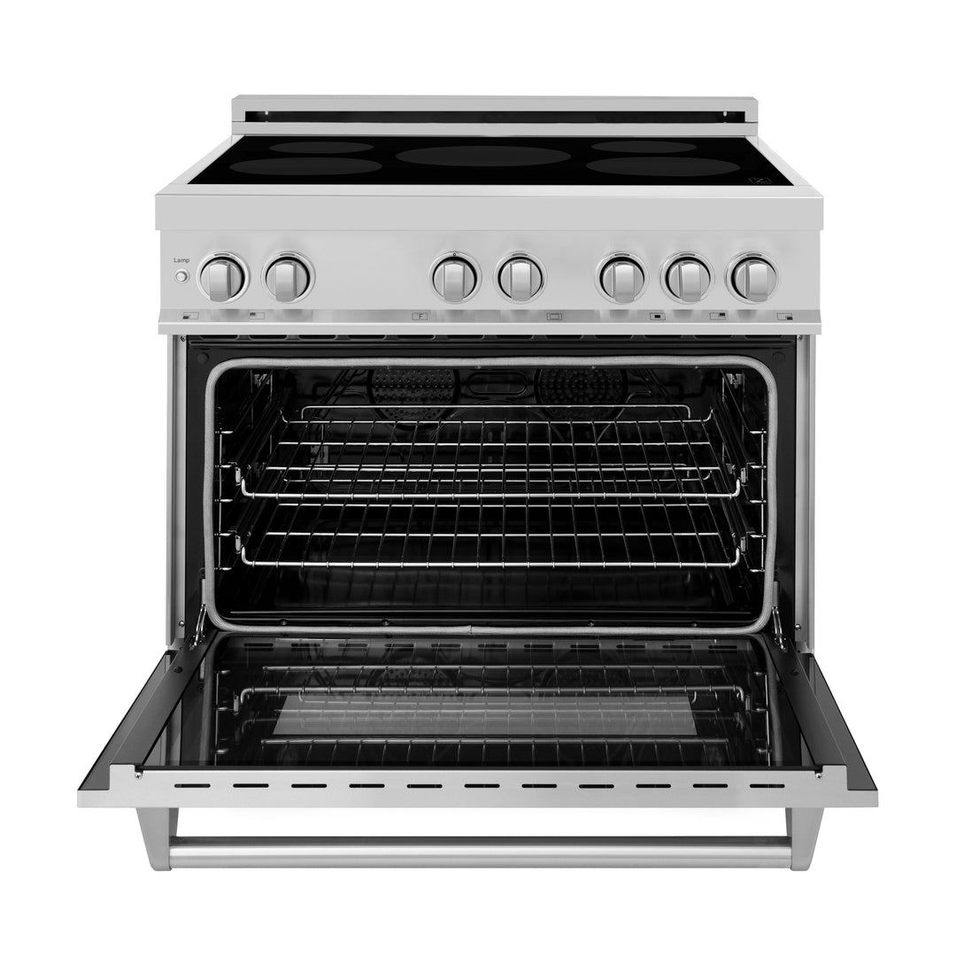 ZLINE 36" 4.6 cu. ft. Induction Range with a 5 Element Stove and Electric Oven in Stainless Steel, RAIND-36