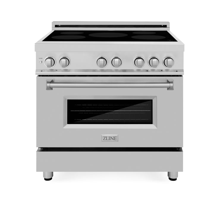 ZLINE 36" 4.6 cu. ft. Induction Range with a 5 Element Stove and Electric Oven in Stainless Steel, RAIND-36