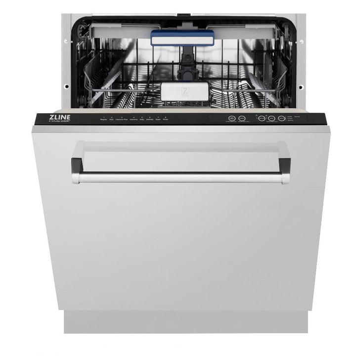 ZLINE 36 in. Kitchen Package with Stainless Steel Gas Range, Range Hood, Microwave Drawer and Tall Tub Dishwasher (4KP-SGRRH36-MWDWV)