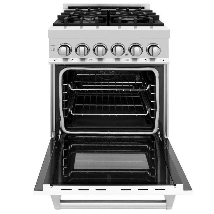 ZLINE Legacy Dual Fuel Range with White Matte Door and Griddle – 30", 36", and 48"
