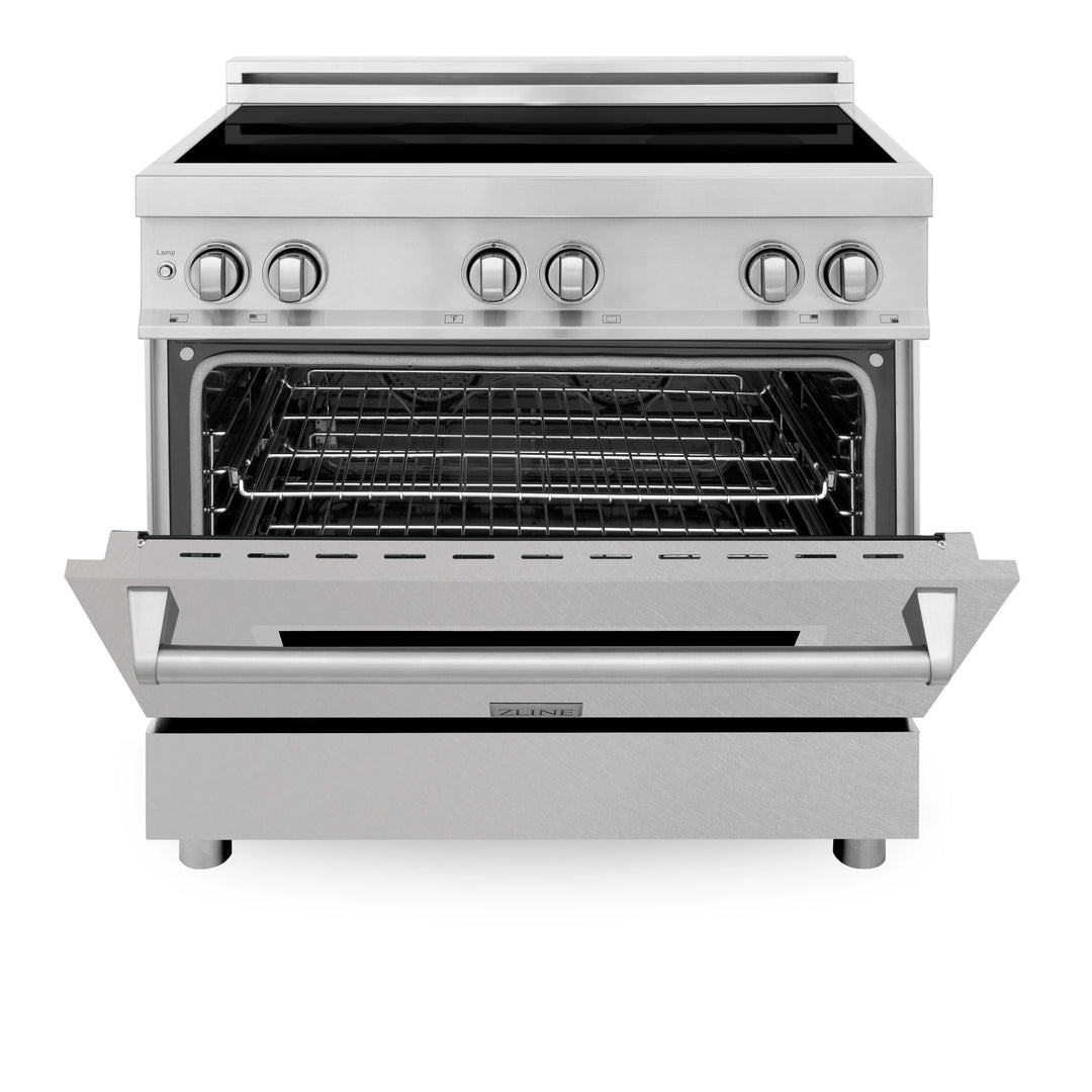 ZLINE 36" DuraSnow Stainless Steel Induction Range W/ 4 Element Stove