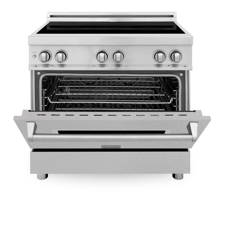 ZLINE 36" DuraSnow Stainless Steel Induction Range W/ 4 Element Stove