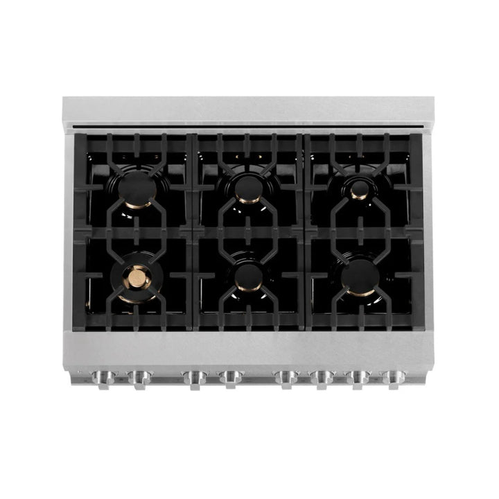 ZLINE Legacy Dual Fuel Ranges in Satin Stainless Steel with Brass Burners &amp; Griddle – 30", 36", &amp; 48"